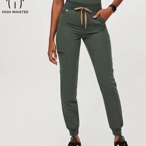 Figs High Waisted Moss Green Jogger Pants New with tags